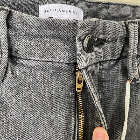 Good American Good Classic Raw Hem Jeans Gray 10/30 NWT - Picture 8 of 13